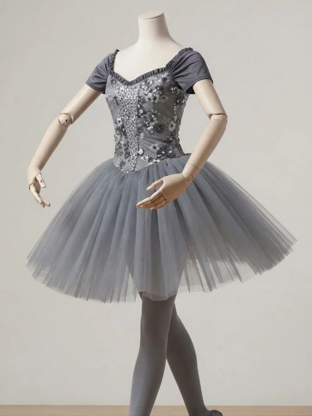Weissman Black Tulle Ballet Costume with Embellished Bodice